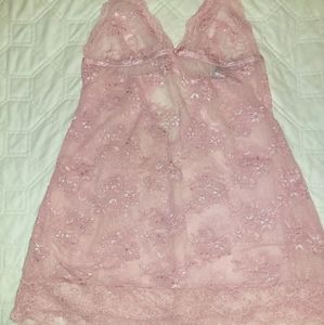 Victoria's Secret pink lace slip
